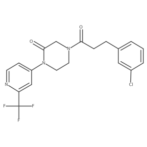 4-[3-(3-Chlorophenyl)propanoyl]-1-[2-(trifluoromethyl)pyridin-4-yl]piperazin-2-one Structure