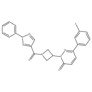 6-(3-fluorophenyl)-2-[1-(2-phenyl-2H-1,2,3-triazole-4-carbonyl)azetidin-3-yl]-2,3-dihydropyridazin-3-one Structure
