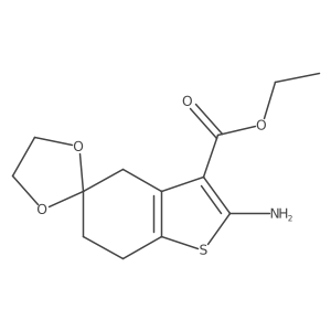 Ethyl 2-amino-6,7-dihydro-4H-spiro[benzo[b]thiophene-5,2'-[1,3]dioxolane]-3-carboxylate结构式