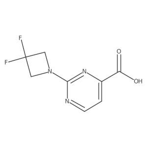 2-(3,3-Difluoroazetidin-1-yl)pyrimidine-4-carboxylic acid Structure