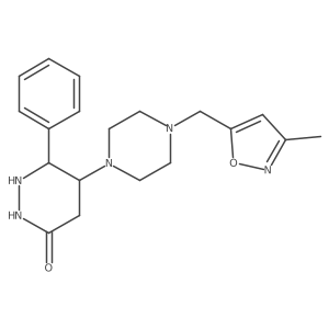 5-[4-[(3-Methyl-1,2-oxazol-5-yl)methyl]piperazin-1-yl]-6-phenyldiazinan-3-one Structure