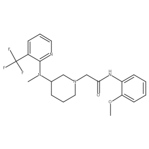 N-(2-methoxyphenyl)-2-(3-{methyl[3-(trifluoromethyl)pyridin-2-yl]amino}piperidin-1-yl)acetamide结构式