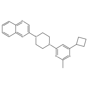 2-[4-(6-Cyclobutyl-2-methylpyrimidin-4-yl)piperazin-1-yl]quinoxaline结构式
