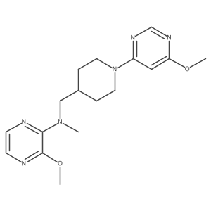 3-methoxy-N-{[1-(6-methoxypyrimidin-4-yl)piperidin-4-yl]methyl}-N-methylpyrazin-2-amine结构式