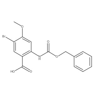 2-{[(Benzyloxy)carbonyl]amino}-5-bromo-4-methoxybenzoic acid结构式