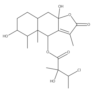 (4S,4aS,5R,6S,8aR,9aS)-2,4,4a,5,6,7,8,8a,9,9a-Decahydro-6,9a-dihydroxy-3,4a,5-trimethyl-2-oxonaphtho[2,3-b]furan-4-yl 3-chloro-2-hydroxy-2-methylbutanoate结构式
