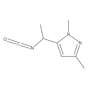 5-(1-isocyanatoethyl)-1,3-dimethyl-1H-pyrazole结构式