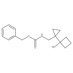 benzyl N-{[1-(1-hydroxycyclobutyl)cyclopropyl]methyl}carbamate结构式