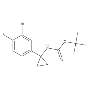 tert-butyl N-[1-(3-bromo-4-fluorophenyl)cyclopropyl]carbamate Structure
