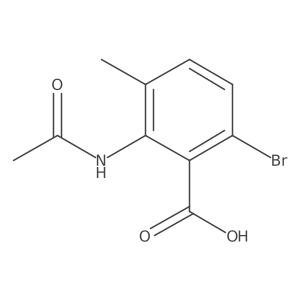 6-Bromo-2-acetamido-3-methylbenzoic acid Structure