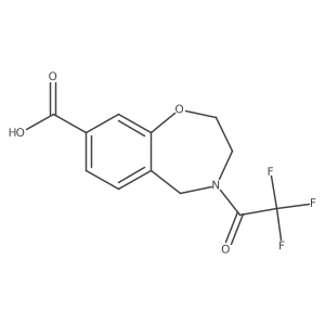 4-(2,2,2-Trifluoroacetyl)-2,3,4,5-tetrahydro-1,4-benzoxazepine-8-carboxylic acid结构式