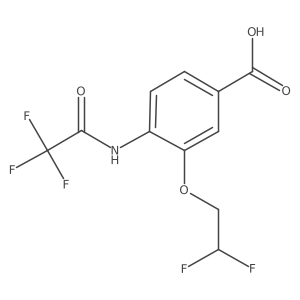 3-(2,2-Difluoroethoxy)-4-(2,2,2-trifluoroacetamido)benzoic acid Structure