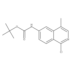 tert-butyl N-(1-chloro-4-methylisoquinolin-6-yl)carbamate结构式