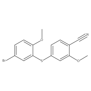 4-[(5-Bromo-2-methoxyphenyl)sulfanyl]-2-methoxybenzonitrile Structure
