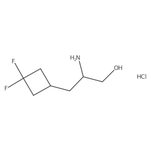 2-Amino-3-(3,3-difluorocyclobutyl)propan-1-ol hydrochloride结构式