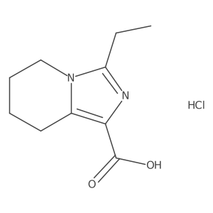 3-ethyl-5H,6H,7H,8H-imidazo[1,5-a]pyridine-1-carboxylic acid hydrochloride结构式