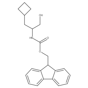 (9H-fluoren-9-yl)methyl N-(1-cyclobutyl-3-hydroxypropan-2-yl)carbamate结构式