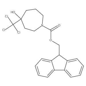 (9H-fluoren-9-yl)methyl 4-hydroxy-4-(trichloromethyl)azepane-1-carboxylate结构式