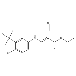 4-CL-3-CF3-C6H3Nhn=C(CN)cooet Structure