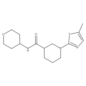 1-(5-methyl-1,3-thiazol-2-yl)-N-(oxan-4-yl)piperidine-3-carboxamide Structure