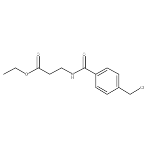 Ethyl 3-(4-(chloromethyl)benzamido)propanoate结构式
