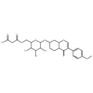 3-Oxo-3-[[(2R,3S,4S,5R,6R)-3,4,5-trihydroxy-6-[[3-(4-methoxyphenyl)-4-oxo-4a,5,6,7,8,8a-hexahydrochromen-7-yl]oxy]oxan-2-yl]methoxy]propanoic acid Structure