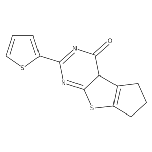10-Thiophen-2-yl-7-thia-9,11-diazatricyclo[6.4.0.02,6]dodeca-2(6),8,10-trien-12-one结构式