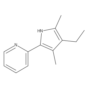 2-(4-Ethyl-3,5-dimethyl-1H-pyrrol-2-yl)pyridine结构式