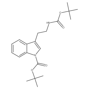 tert-butyl 3-(2-((tert-butoxycarbonyl)amino)ethyl)-1H-indole-1-carboxylate结构式