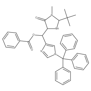 4-IMidazolidinone, 5-[(S)-(benzoyloxy)[1-(triphenylMethyl)-1H-iMidazol-4-yl]Methyl]-2-(1,1-diMethylethyl)-3-Methyl-, (2R,5S)- Structure
