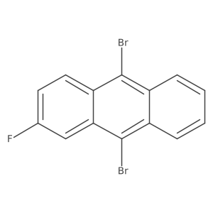 9,10-Dibromo-2-fluoroanthracene结构式