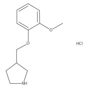 3-[(2-Methoxyphenoxy)methyl]pyrrolidine hydrochloride Structure