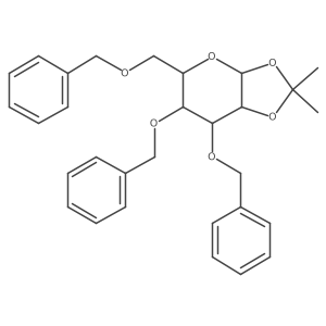 3,4,6-Tri-O-benzyl-1,2-O-isopropylidene-a-D-glucopyranose结构式
