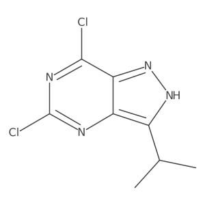 5,7-Dichloro-3-isopropyl-1H-pyrazolo[4,3-D]pyrimidine结构式