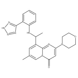 7-Methyl-2-(4-morpholinyl)-9-[1-[[2-(2H-tetrazol-5-yl)phenyl]amino]ethyl]-4H-pyrido[1,2-a]pyrimidin-4-one Structure