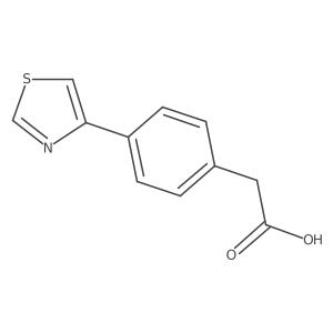 2-[4-(1,3-Thiazol-4-yl)phenyl]acetic acid Structure