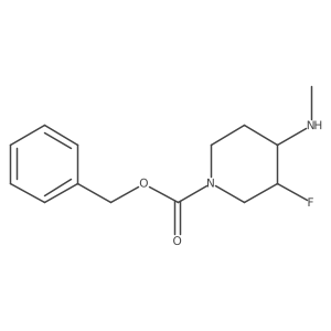 Benzylcis-3-fluoro-4-(methylamino)piperidine-1-carboxylate Structure