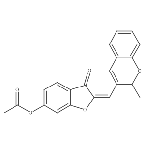 (Z)-2-((2-methyl-2H-chromen-3-yl)methylene)-3-oxo-2,3-dihydrobenzofuran-6-yl acetate结构式