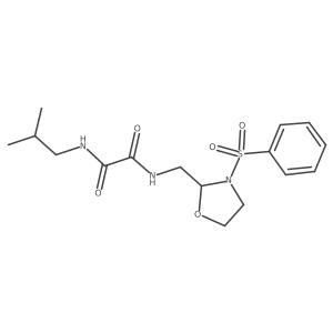 N-[[3-(benzenesulfonyl)oxazolidin-2-yl]methyl]-N'-isobutyl-oxamide结构式