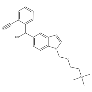 2-{hydroxy[1-({[2-(trimethylsilyl)ethyl]oxy}methyl)-1H-indol-5-yl]methyl}benzonitrile Structure