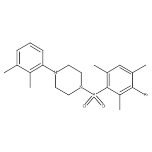 1-(3-Bromo-2,4,6-trimethylbenzenesulfonyl)-4-(2,3-dimethylphenyl)piperazine Structure