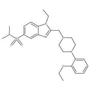 [(2-{[4-(2-Ethoxyphenyl)piperazinyl]methyl}-1-ethylbenzimidazol-5-yl)sulfonyl] dimethylamine结构式