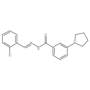 3-(1-Pyrrolidinyl)benzoic acid 2-[(2-chlorophenyl)methylene]hydrazide结构式