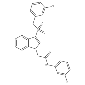 2-(3-((3-chlorobenzyl)sulfonyl)-1H-indol-1-yl)-N-(3-fluorophenyl)acetamide Structure