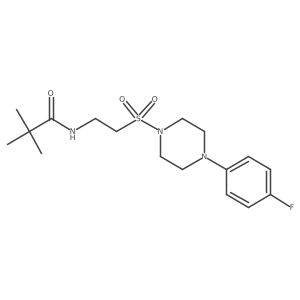 N-(2-((4-(4-fluorophenyl)piperazin-1-yl)sulfonyl)ethyl)pivalamide结构式