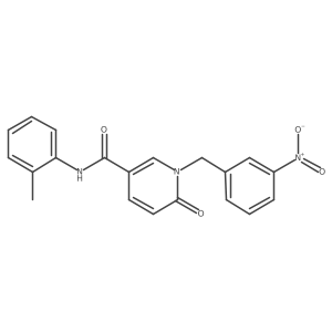 1-(3-nitrobenzyl)-6-oxo-N-(o-tolyl)-1,6-dihydropyridine-3-carboxamide结构式