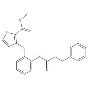 Methyl 3-{2-[(3-phenylpropanoyl)amino]phenoxy}-2-thiophenecarboxylate结构式