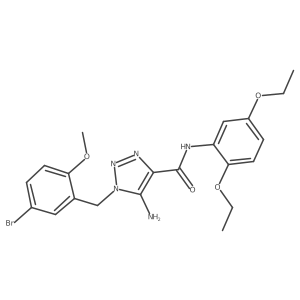 5-amino-1-(5-bromo-2-methoxybenzyl)-N-(2,5-diethoxyphenyl)-1H-1,2,3-triazole-4-carboxamide结构式