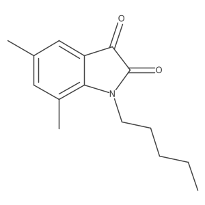 5,7-dimethyl-1-pentyl-1H-indole-2,3-dione结构式