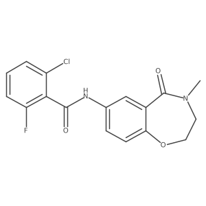 2-chloro-6-fluoro-N-(4-methyl-5-oxo-2,3,4,5-tetrahydrobenzo[f][1,4]oxazepin-7-yl)benzamide Structure
